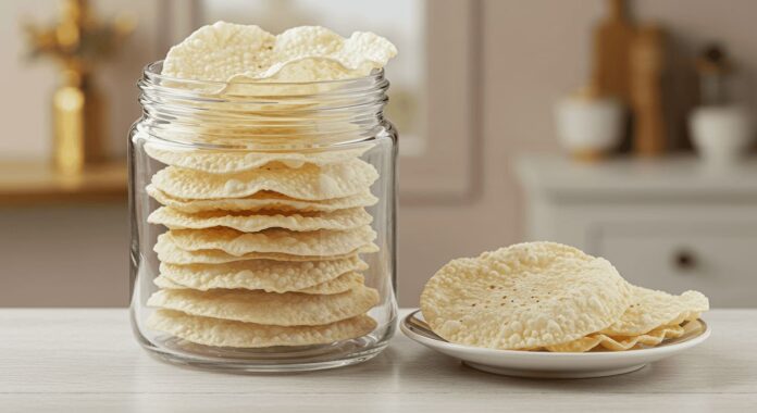 Farali Papad - Homemade Fasting Papads with Barnyard Millet and Potato