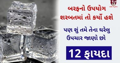 baraf na fayda in gujarati