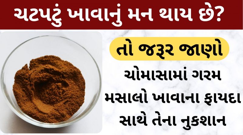 garam masala khavana fayda ane nuksan gujarati