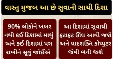 Best sleeping direction as per Vastu in gujarati