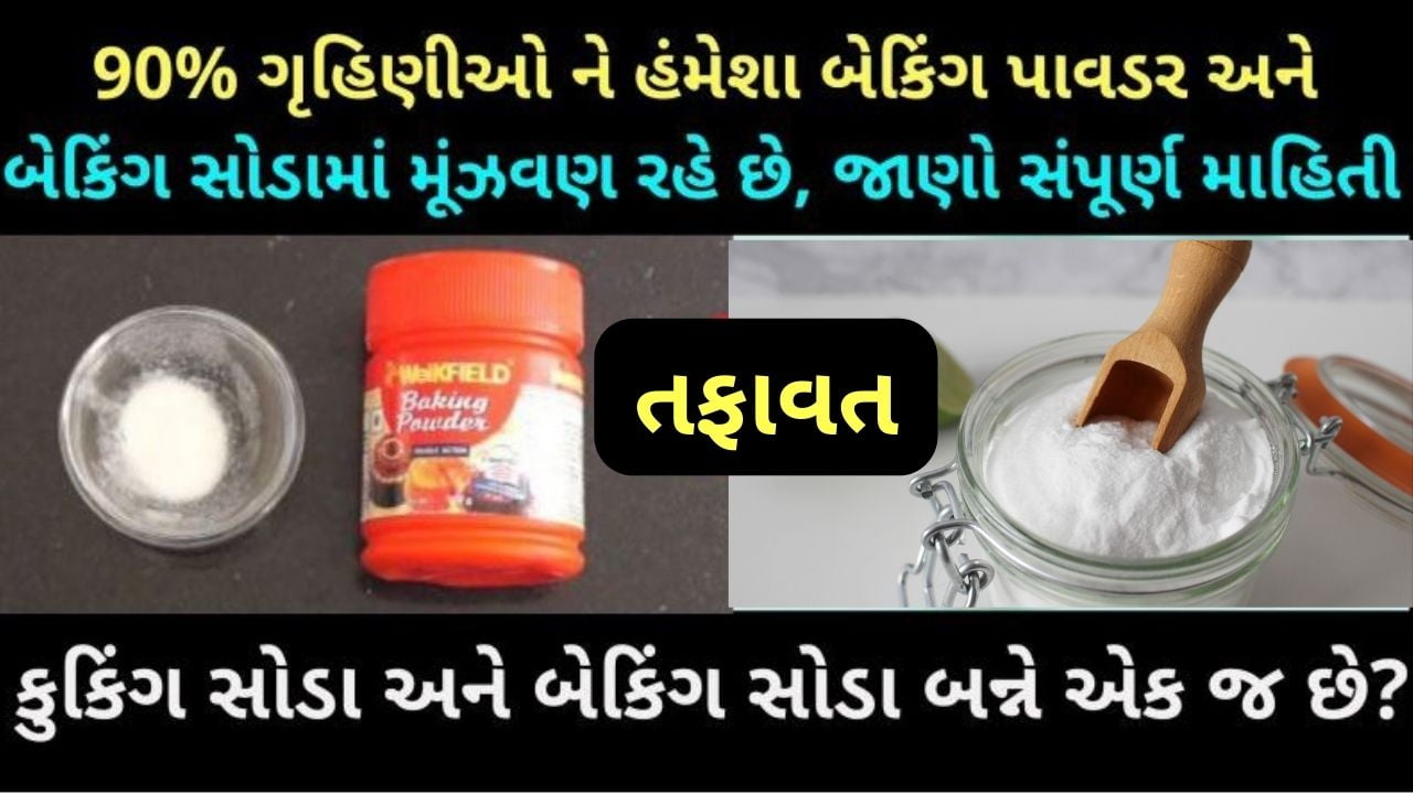 difference between baking soda and baking powder in gujarati