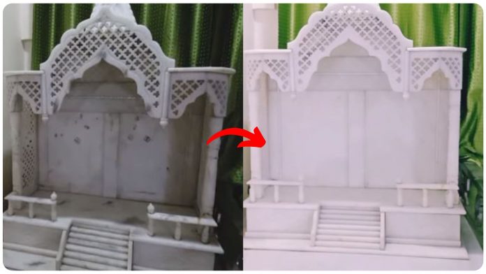 how to clean marble temple at home