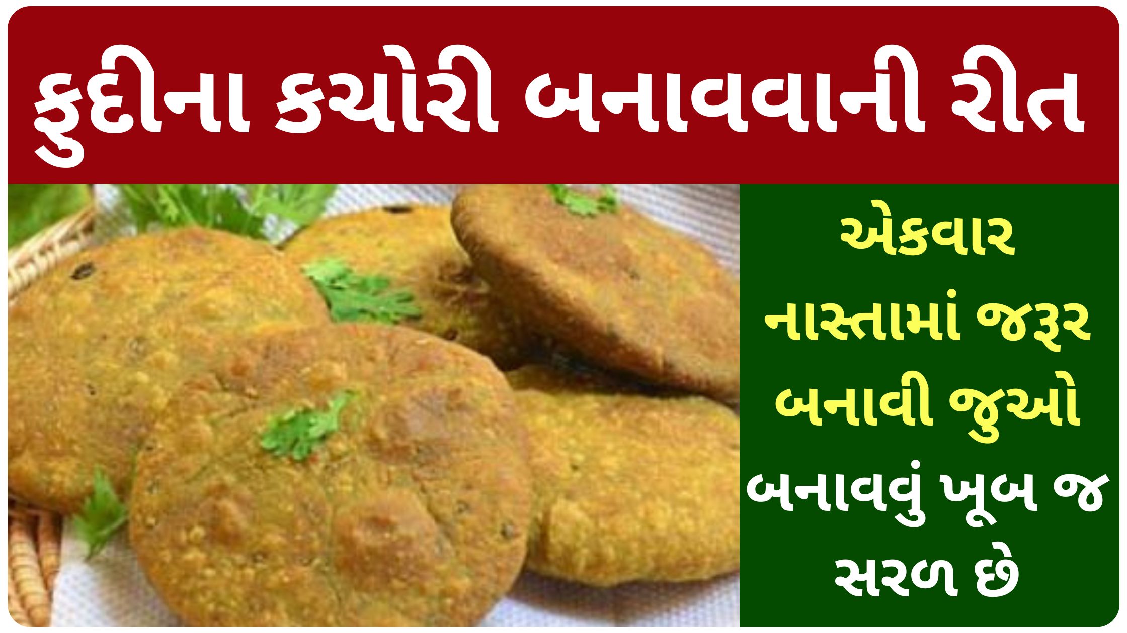 fudina kachori banavani rit