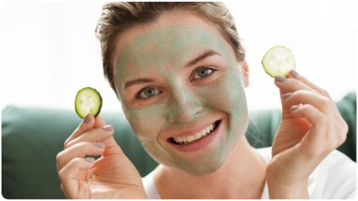 homemade cucumber face mask for glowing skin